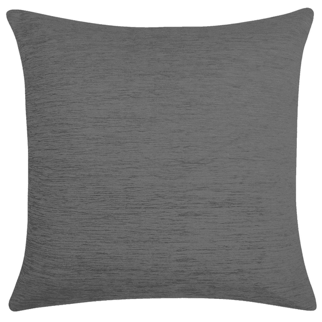 Chenille Cushion Cover, 43 x43cm, Charcoal - Adore Home