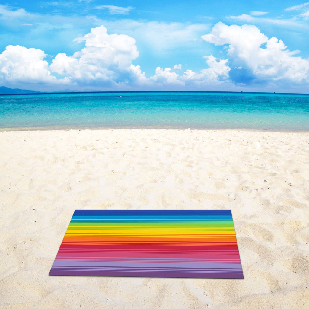 Microfibre Beach Towel, 70x140cm, Stripes - Adore Home